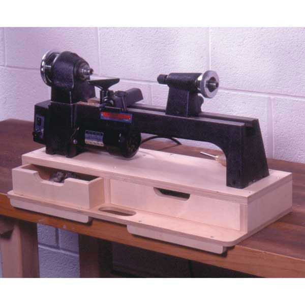 product: Wood Magazine Woodworking Project Paper Plan to Build Portable Mini-Lathe Base shown
