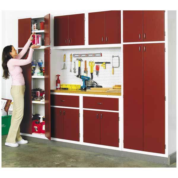 product: Wood Magazine Woodworking Project Paper Plan to Build Utility Cabinet System for your Basement or Garage shown