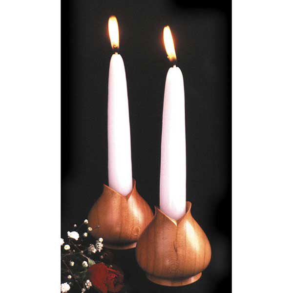product: Wood Magazine Woodworking Project Paper Plan to Build Turned Candleholders shown