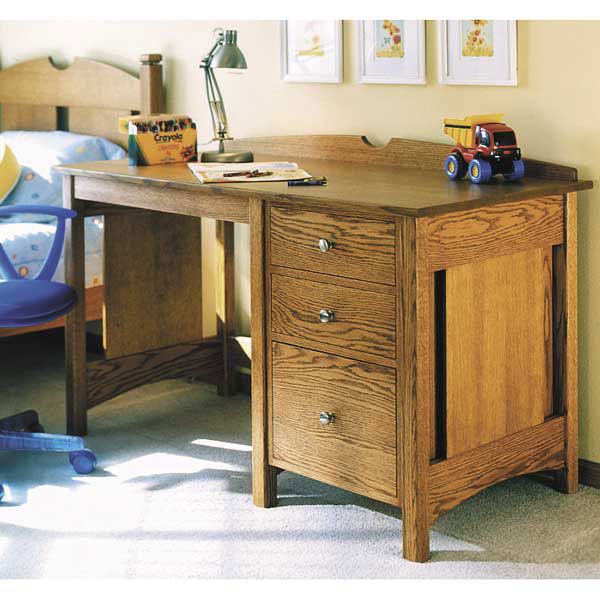 product: Wood Magazine Woodworking Project Paper Plan to Build Kid's Oak Desk shown