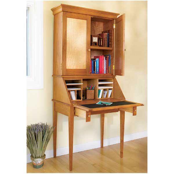 product: Wood Magazine Woodworking Project Paper Plan to Build Slant-Front Secretary shown