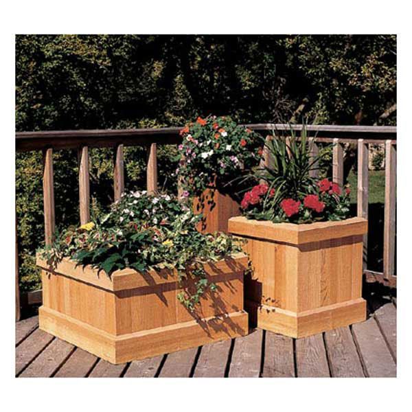 product: Wood Magazine Woodworking Project Paper Plan to Build Trio of Cedar Planters shown