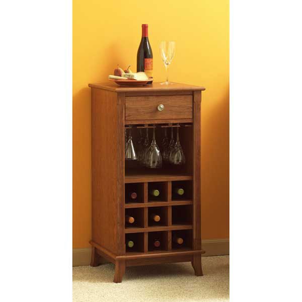 product: Wood Magazine Woodworking Project Paper Plan to Build Ready-to-Serve Wine Cabinet shown