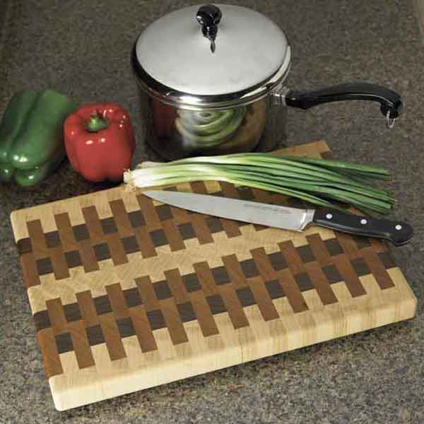 product: Wood Magazine Woodworking Project Paper Plan to Build End-Grain Cutting Board shown