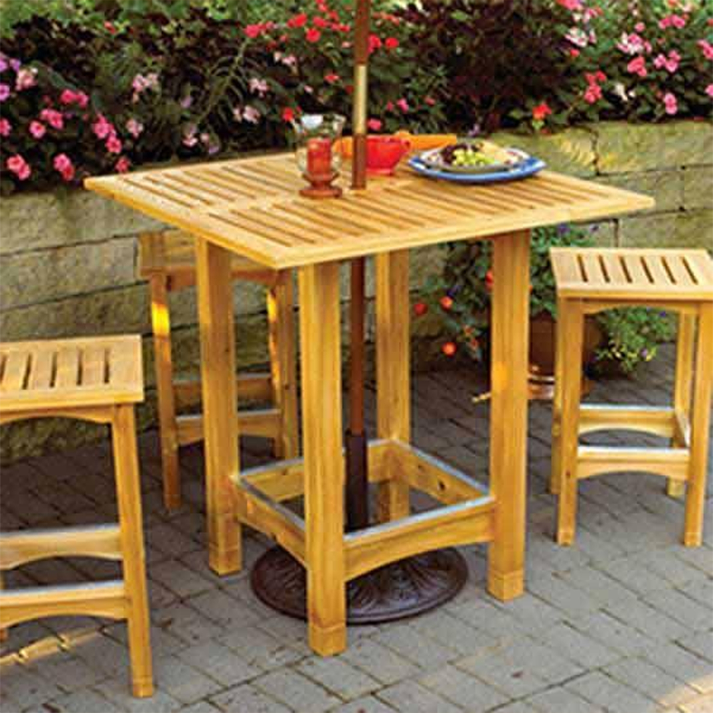 product: Wood Magazine Downloadable Woodworking Project Plan to Build Bistro Patio Table shown