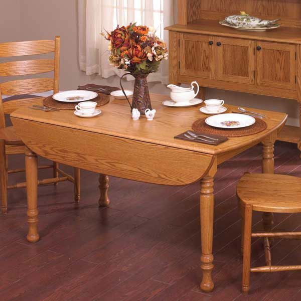 product: Wood Magazine Woodworking Project Paper Plan to Build Drop-Leaf Table shown