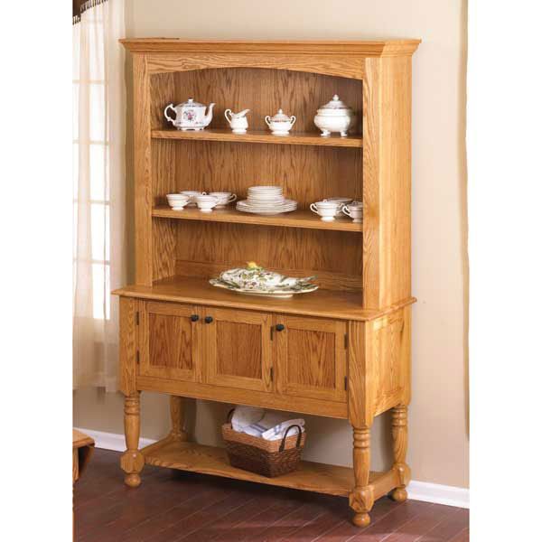 product: Wood Magazine Woodworking Project Paper Plan to Build Classic Country Oak Hutch shown