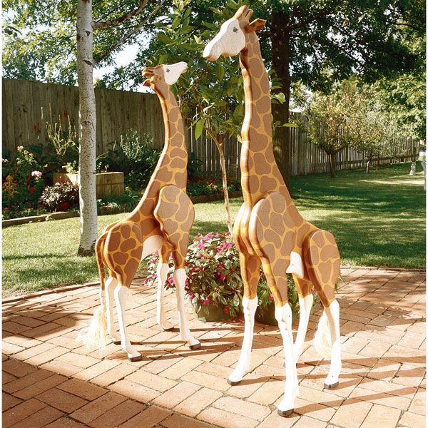 product: Wood Magazine Woodworking Project Paper Plan to Build 4 ft. Giraffes shown