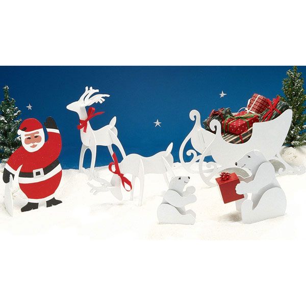 product: Wood Magazine Woodworking Project Paper Plan to Build Tabletop Christmas Figures shown
