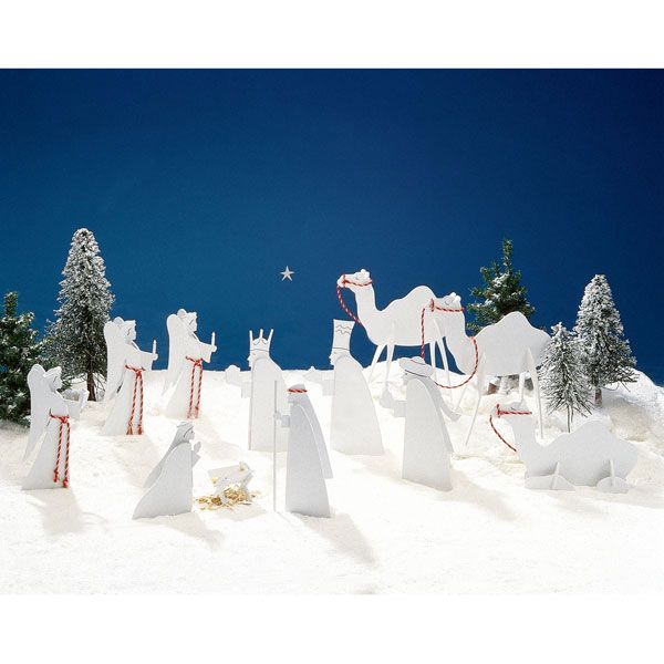 product: Wood Magazine Woodworking Project Paper Plan to Build Tabletop Nativity Figures shown