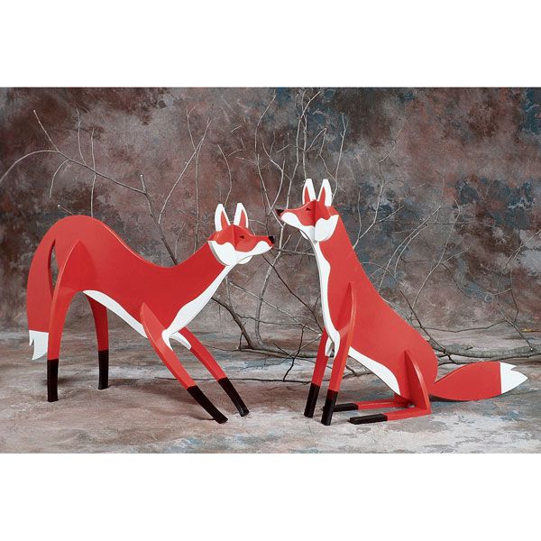 product: Wood Magazine Woodworking Project Paper Plan to Build Front Yard Foxes shown