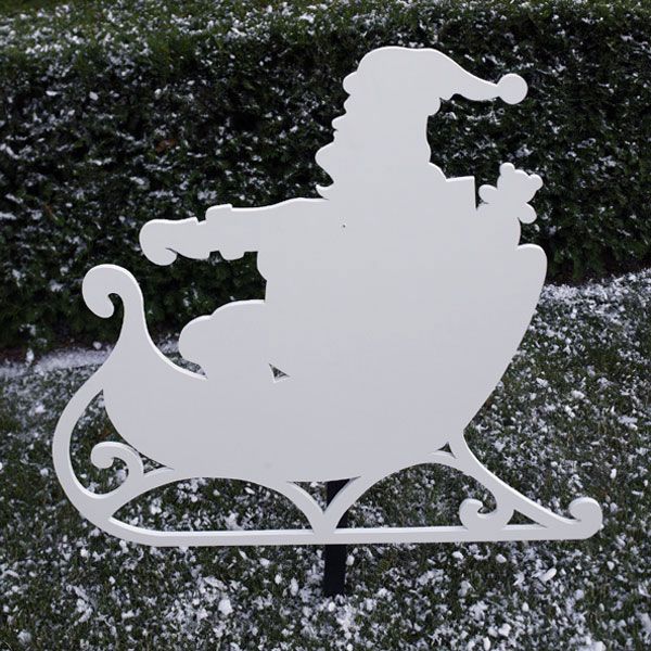 product: Wood Magazine Woodworking Project Paper Plan to Build Santa with Sleigh shown
