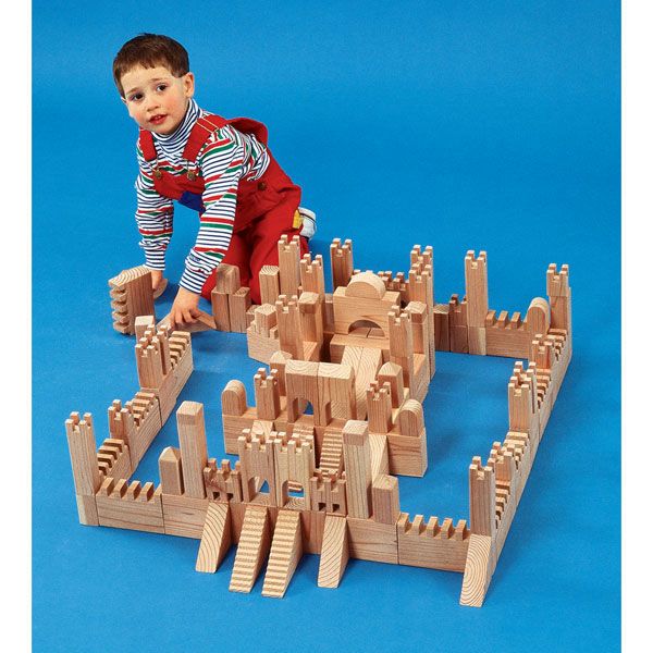 product: Wood Magazine Woodworking Project Paper Plan to Build Building Block Castle shown