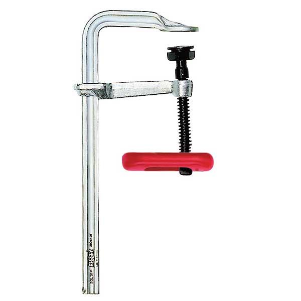 Medium Duty All-steel Bar Clamp With Tommy Bar, 4.75" Throat Depth, 8" Clamping Capacity, 1800 Lbs Clamping Force