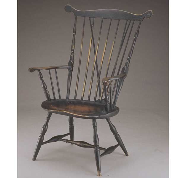 Woodworking Project Paper Plan To Build Fan Back Windsor Arm Chair, Afd107