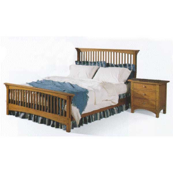 Woodworking Project Paper Plan To Build Mission Style Queen-sized Bed And Night Stand, Afd236