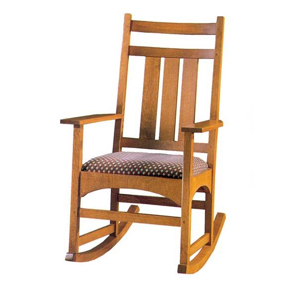 Woodworking Project Paper Plan To Build Mission Style Rocking Chair, Afd287