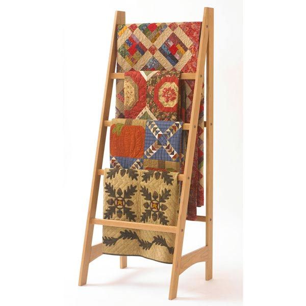 product: Wood Magazine Woodworking Project Paper Plan to Build Quilt Ladder shown