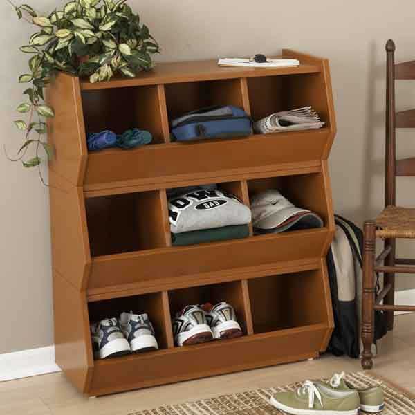 product: Wood Magazine Woodworking Project Paper Plan to Build Stack n Store Bins shown