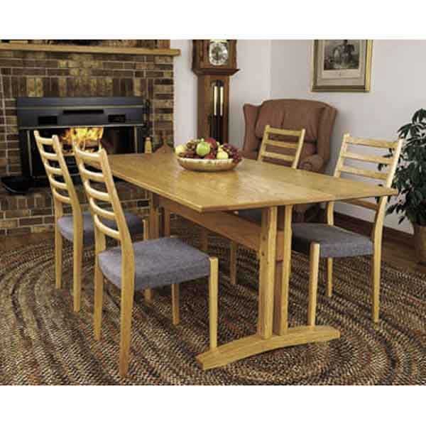 product: Wood Magazine Woodworking Project Paper Plan to Build Trestle Table shown