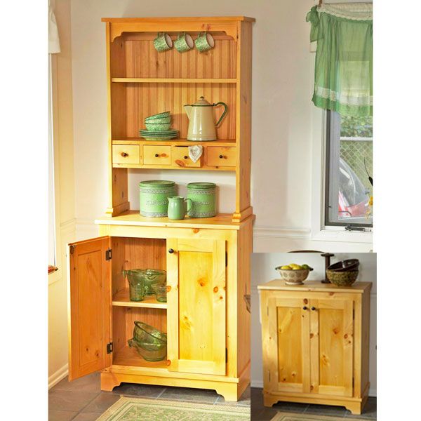 product: Wood Magazine Woodworking Project Paper Plan to Build Country Pine Cabinet shown