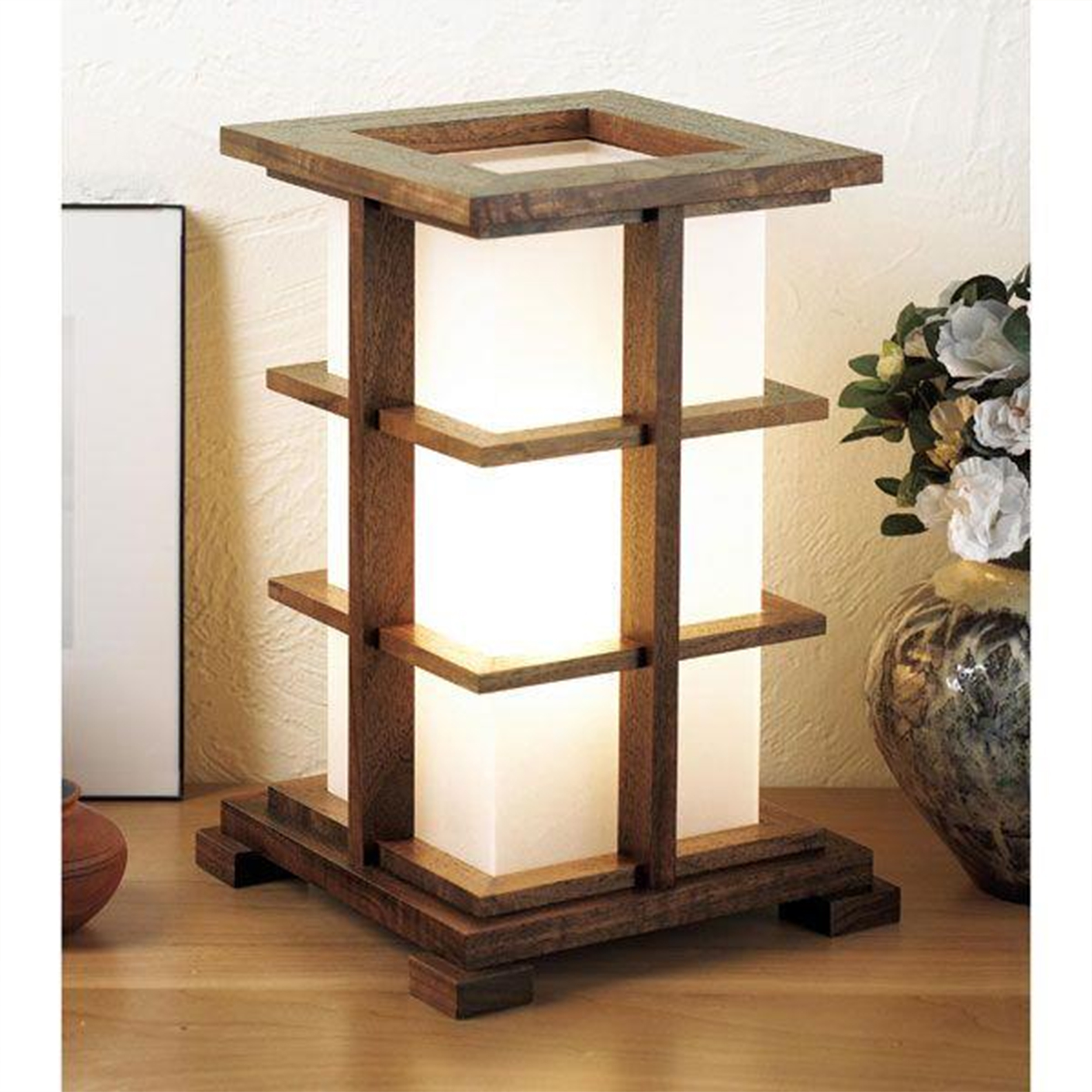 product: Wood Magazine Downloadable Woodworking Project Plan to Build Warm-glow Accent Lamp shown