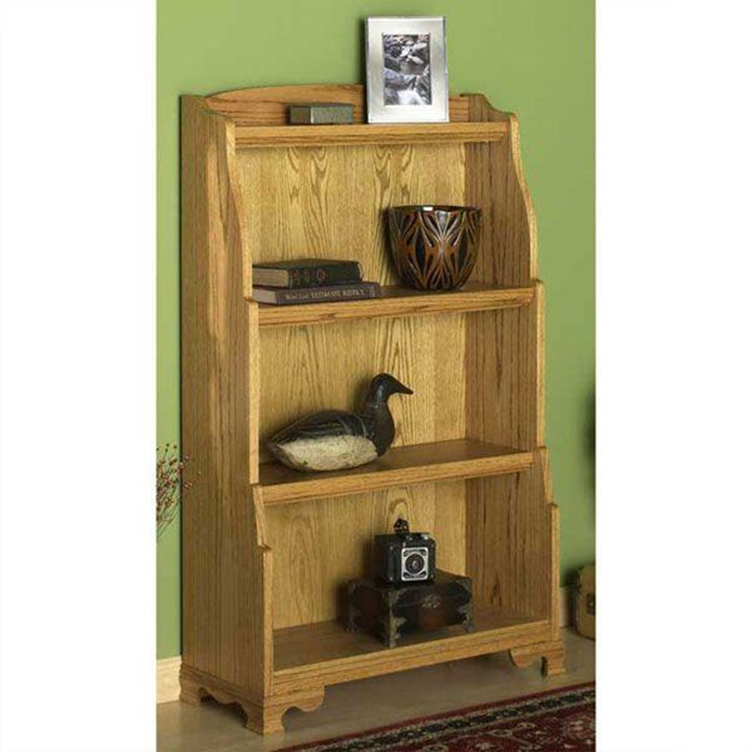 product: Wood Magazine Downloadable Woodworking Project Plan to Build Solid Oak Bookcase shown