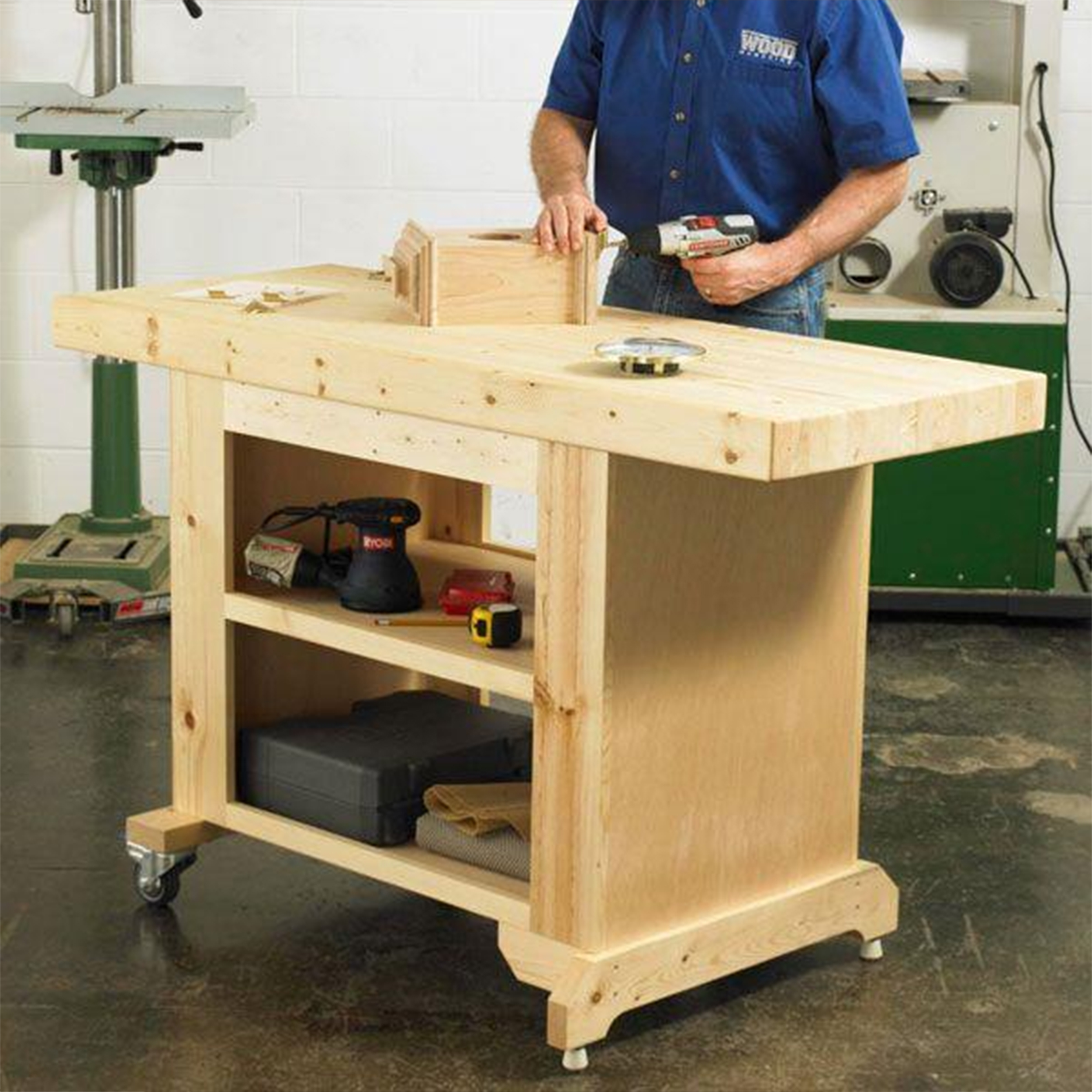 product: Wood Magazine Downloadable Woodworking Project Plan to Build Budget-Friendly Workbench shown