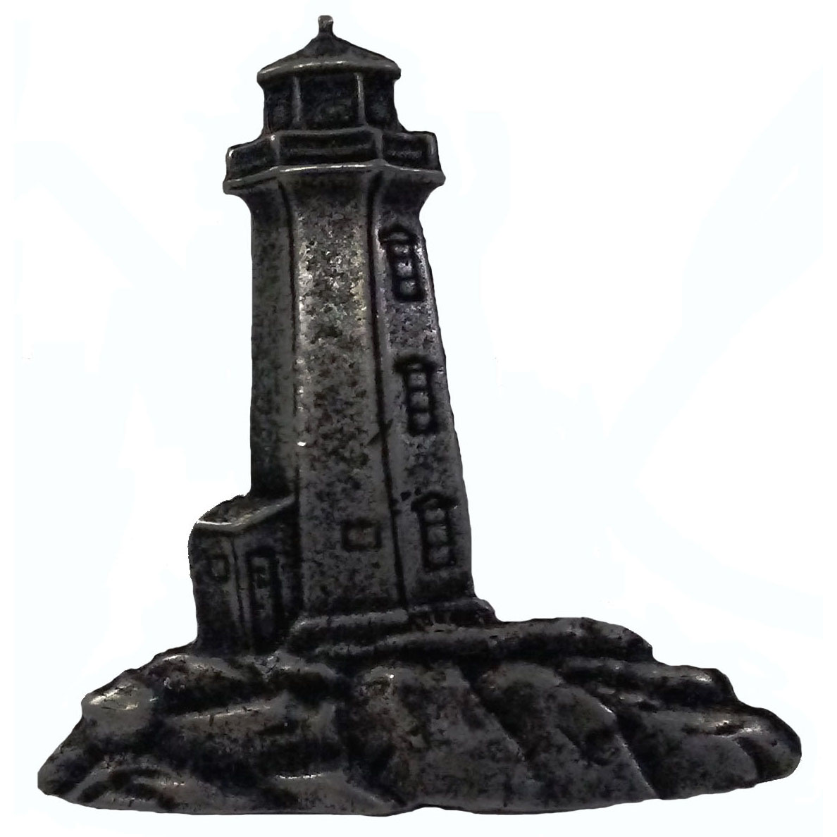 Stand Alone Lighthouse Pull, Pewter, Model 125p