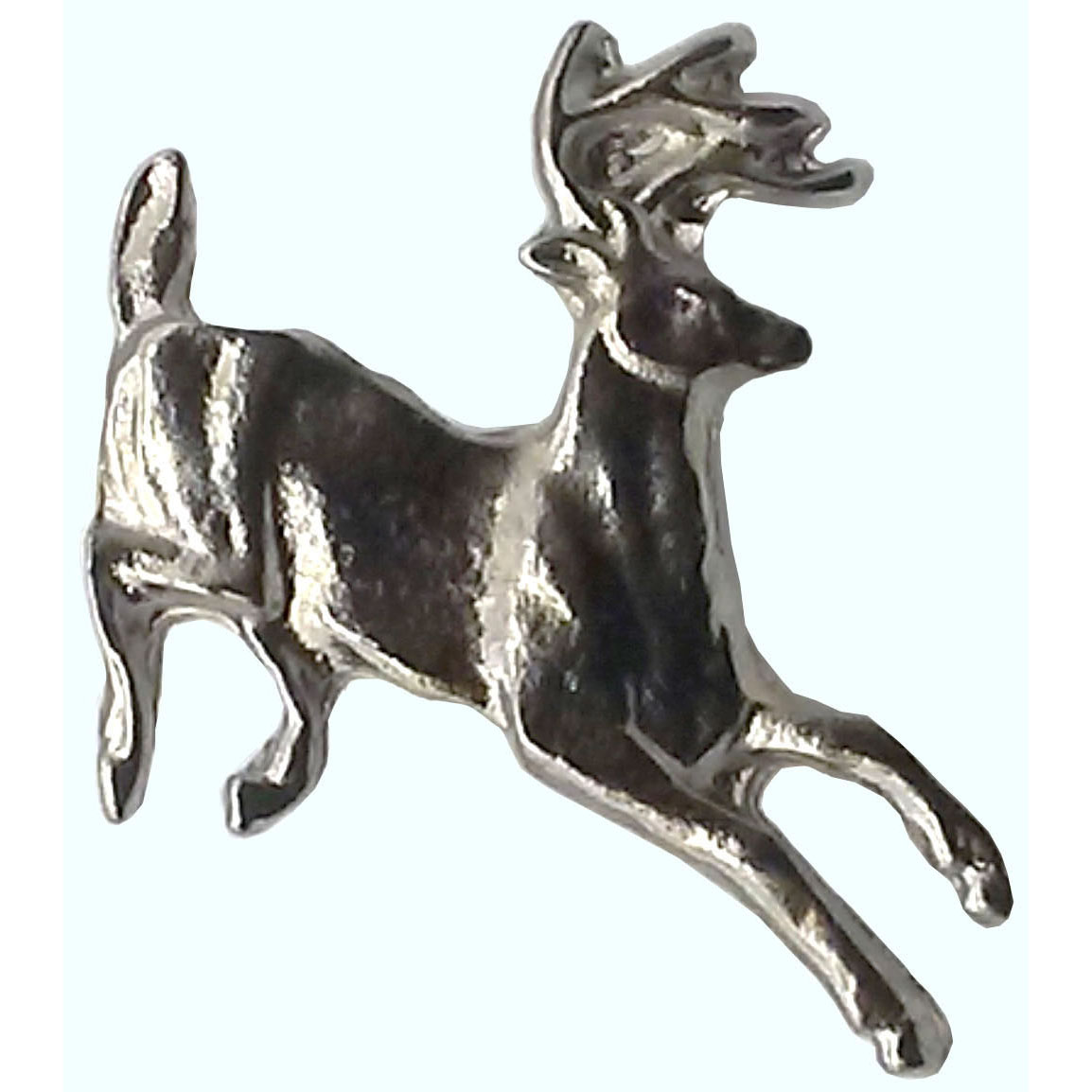 Running Whitetail Deer Pull, Nickel, Model 128n