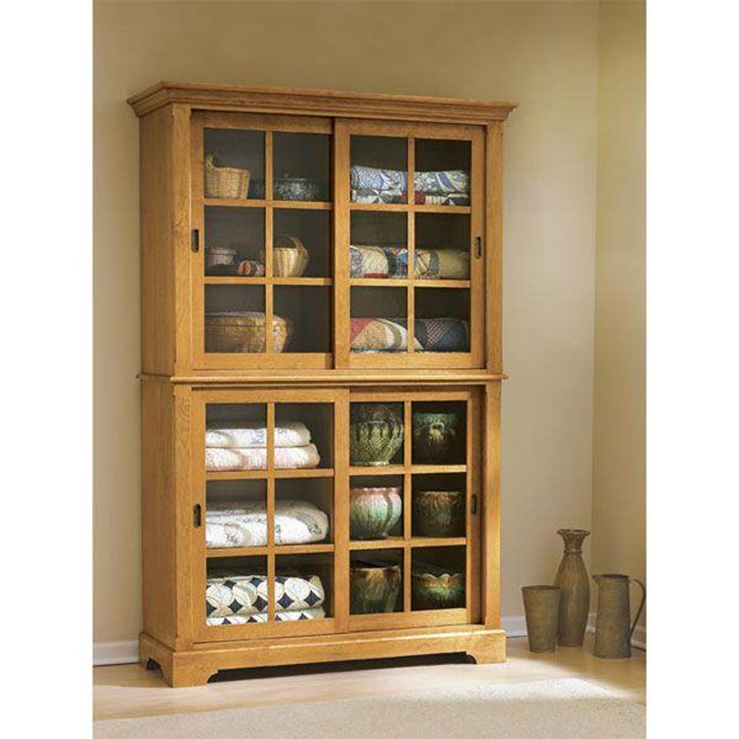 product: Wood Magazine Downloadable Woodworking Project Plan to Build Sliding-Door Cupboard shown