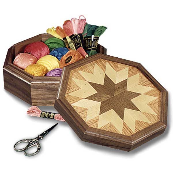 product: Wood Magazine Woodworking Project Paper Plan to Build Country All-Star Keepsake Box shown