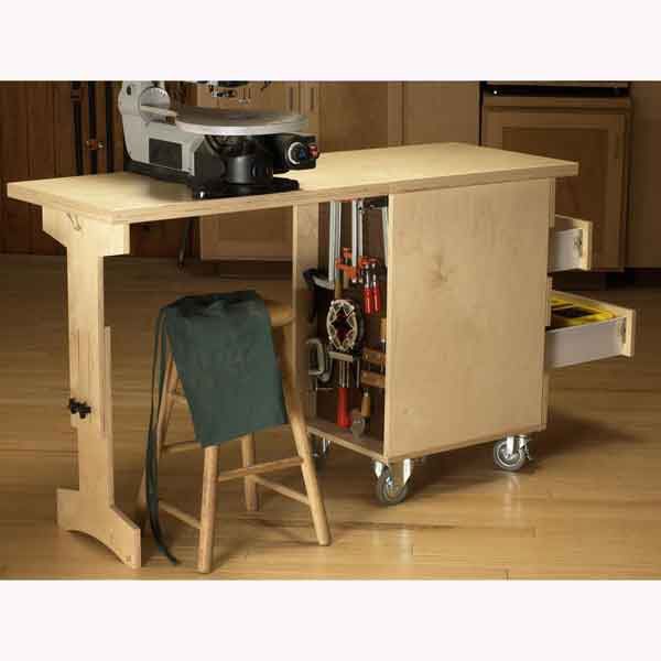 product: Wood Magazine Woodworking Project Paper Plan to Build Shop Cart/Workbench shown