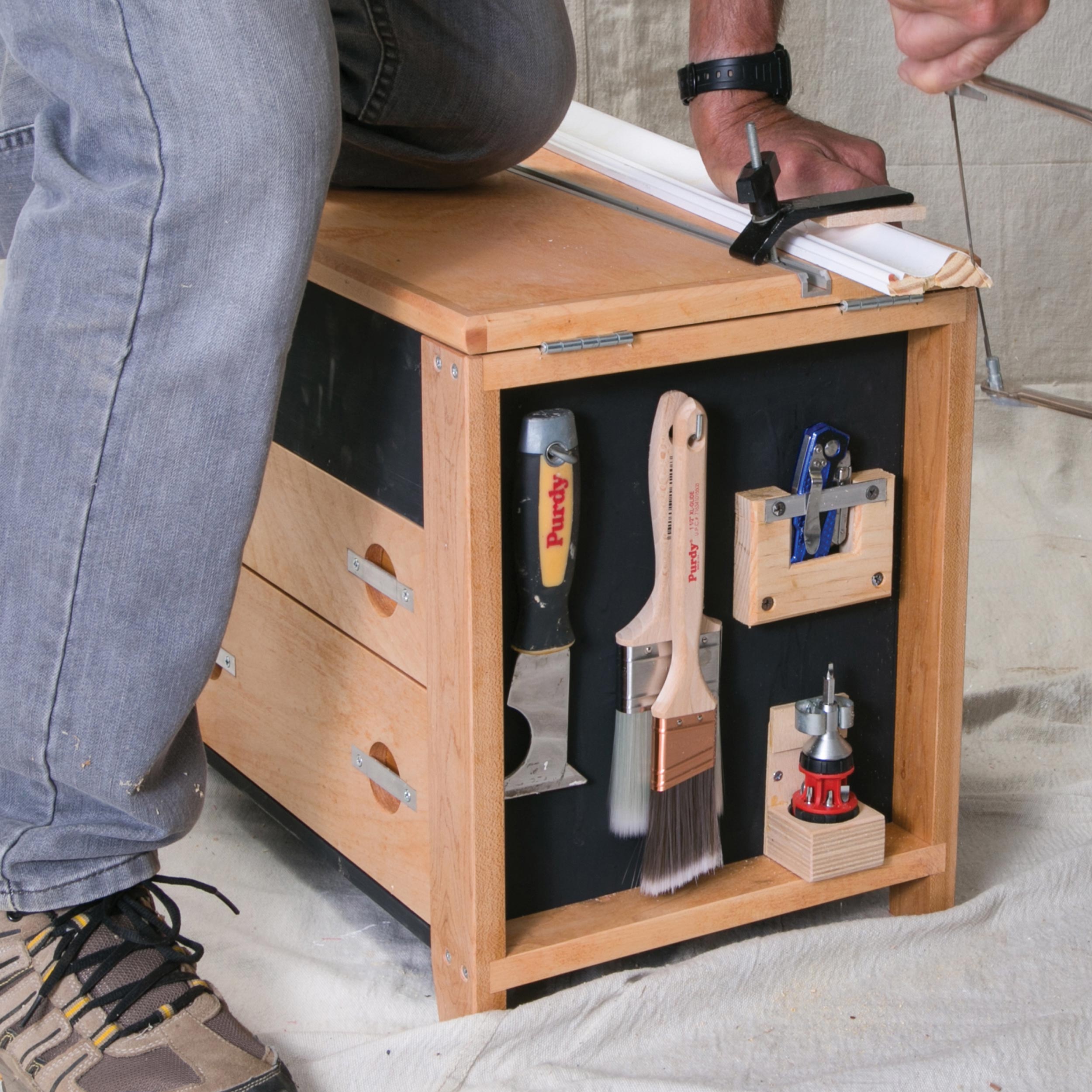 product: Woodcraft Magazine Get to Work with a Tool Stool Downloadable Plan shown