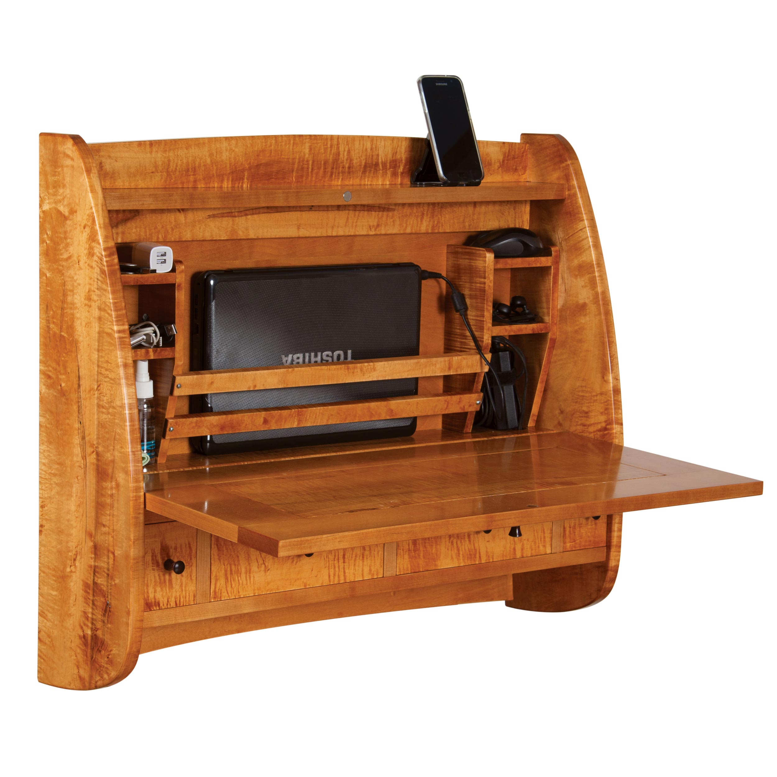 product: Woodcraft Magazine Wall-Hung Desk Downloadable Plan shown