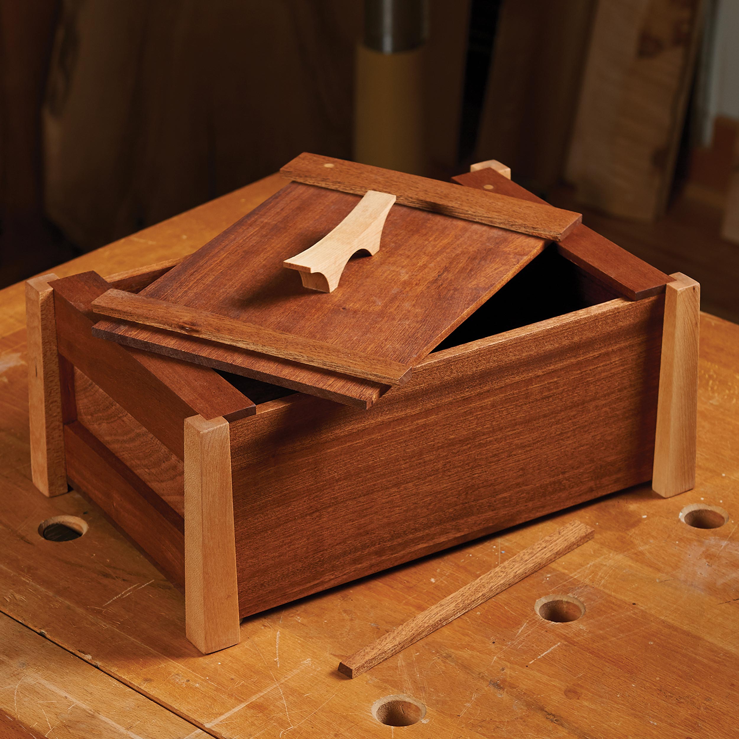 product: Woodcraft Magazine Japanese Gift Box Downloadable Plan shown