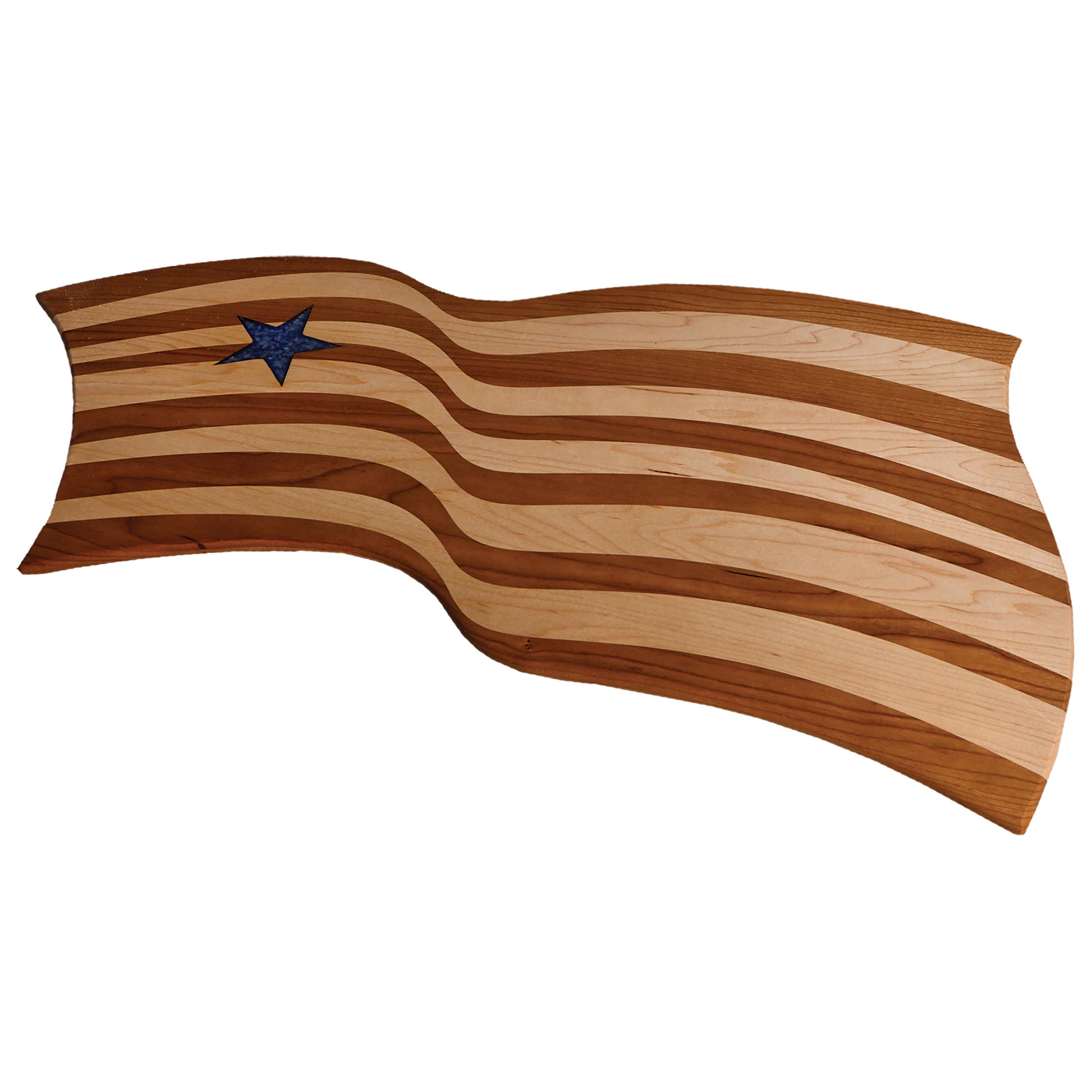 product: Woodcraft Magazine Flag Cutting Board Downloadable Plan shown