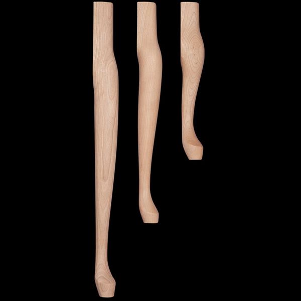 Table Legs, Model Qa15-c, Queen Anne 15" Cherry