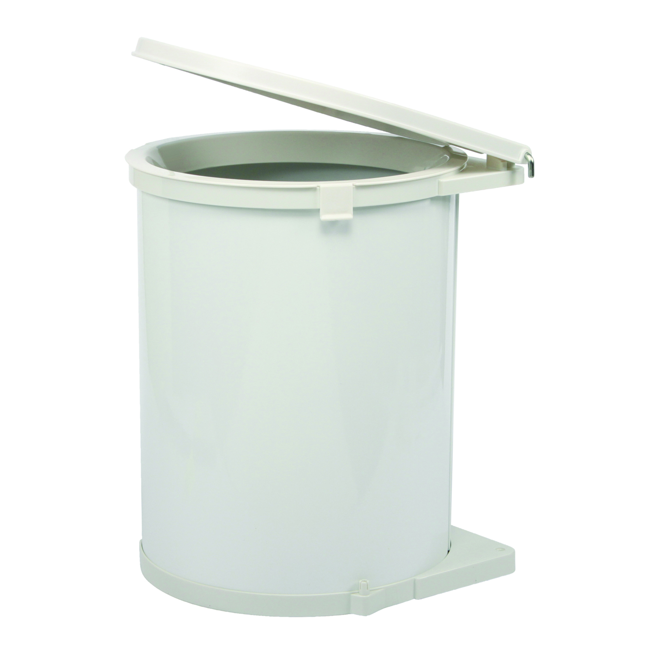 Real Solutions Single 32qt Pivot-out Waste & Recyling Unit With Lid, White