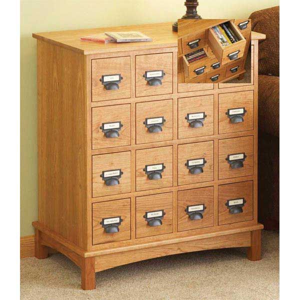 product: Wood Magazine Woodworking Project Paper Plan to Build Media Cabinet shown