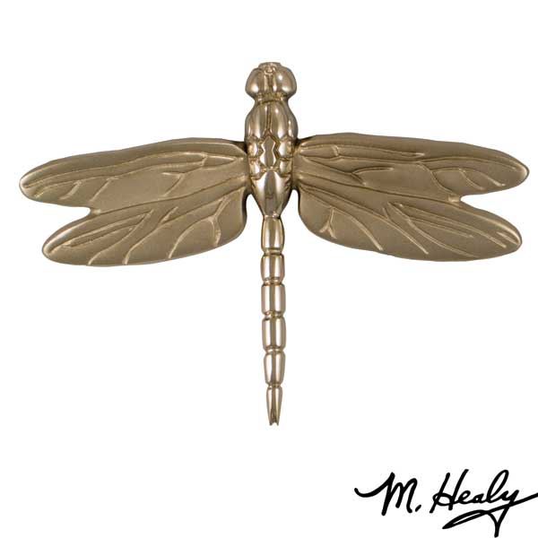 Dragonfly In Flight Door Knocker, Brushed And Polished Nickel Silver