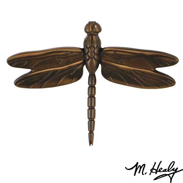 Dragonfly In Flight Door Knocker, Oiled Bronze