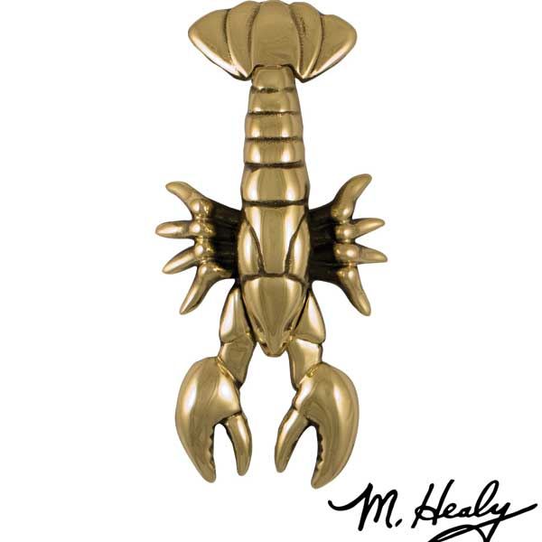 Maine Lobster Door Knocker, Polished Brass