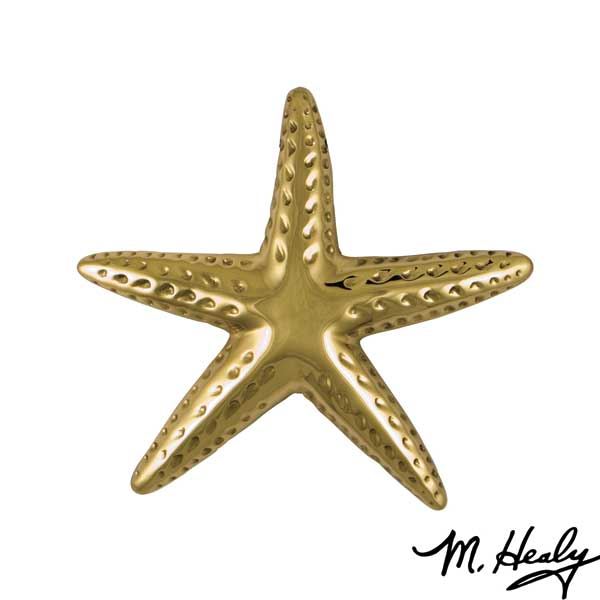 Starfish Door Knocker, Polished Brass