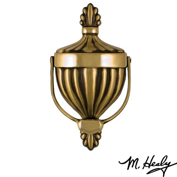 Victorian Urn Door Knocker, Polished And Highlighted Brass