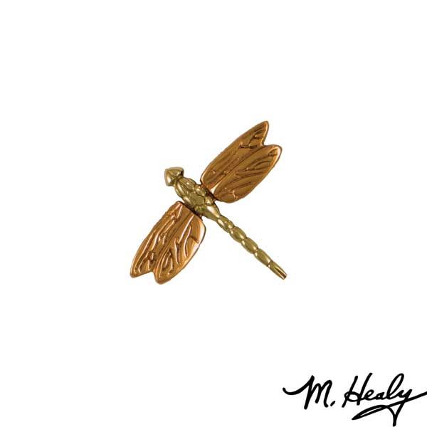 Micahel Healy Designs Dragonfly In Flight Door Bell Ringer, Polished Brass And Bronze