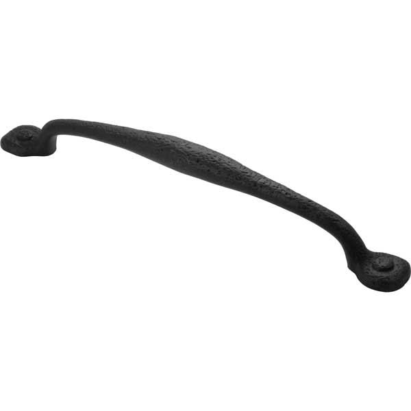 Refined Rustic Appliance Pull, 12" Center-to-center, Black Iron