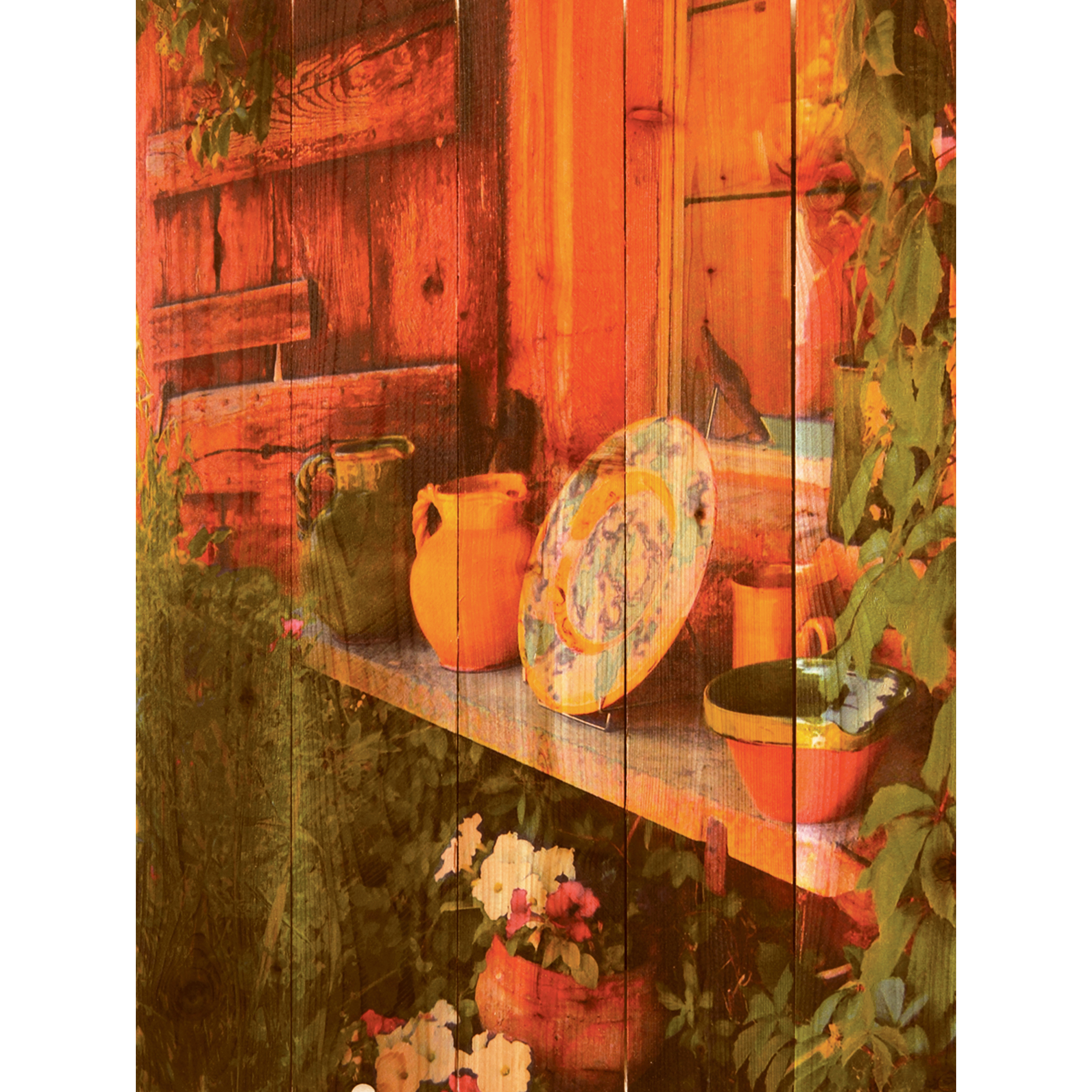 Daydream Gizaun Cedar Wall Art, French Pottery, 16" X 24"