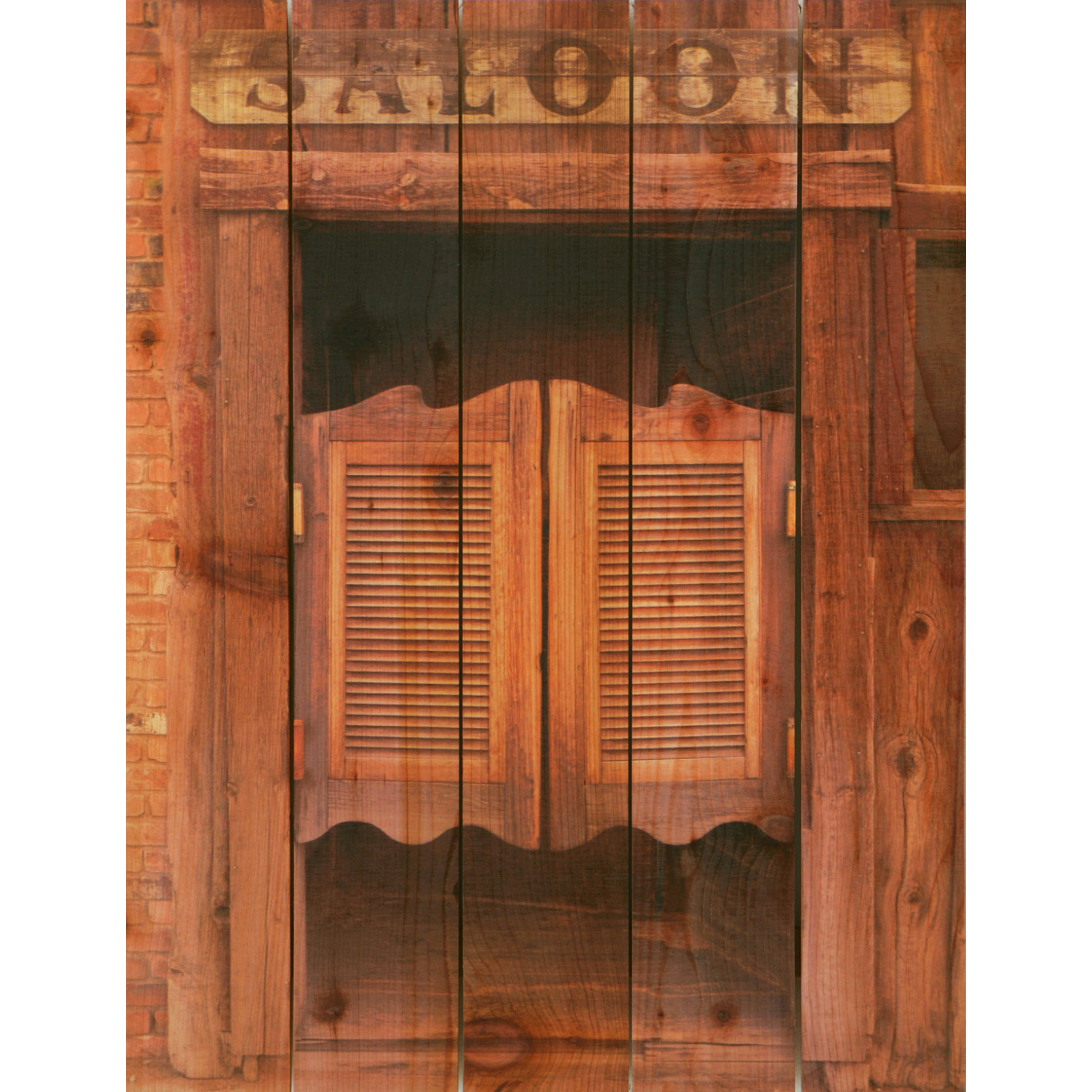 Daydream Gizaun Cedar Wall Art, Saloon Door, 16" X 24"