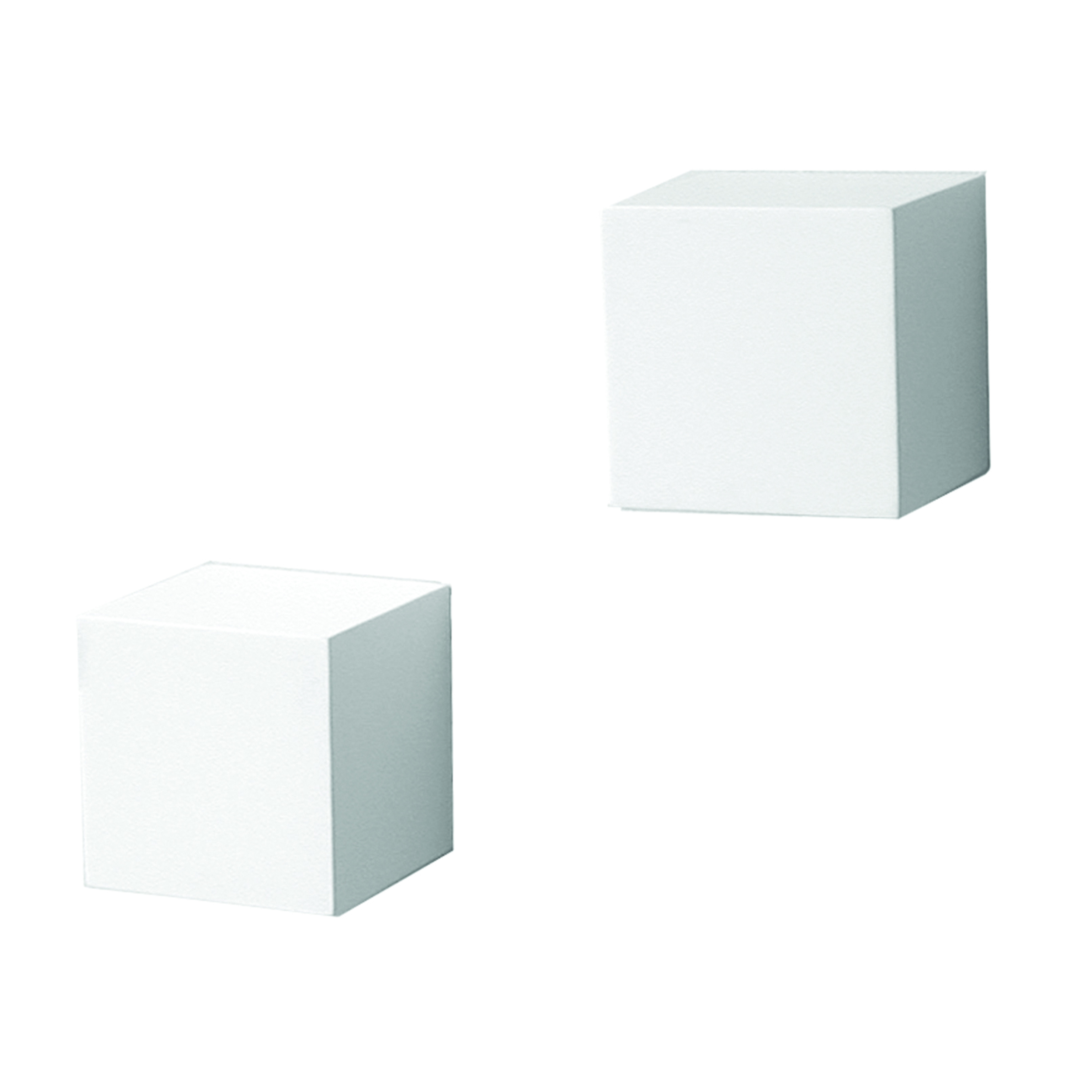 Knape & Vogt Decorative Wall Cubes, 1 Pair, White Finish